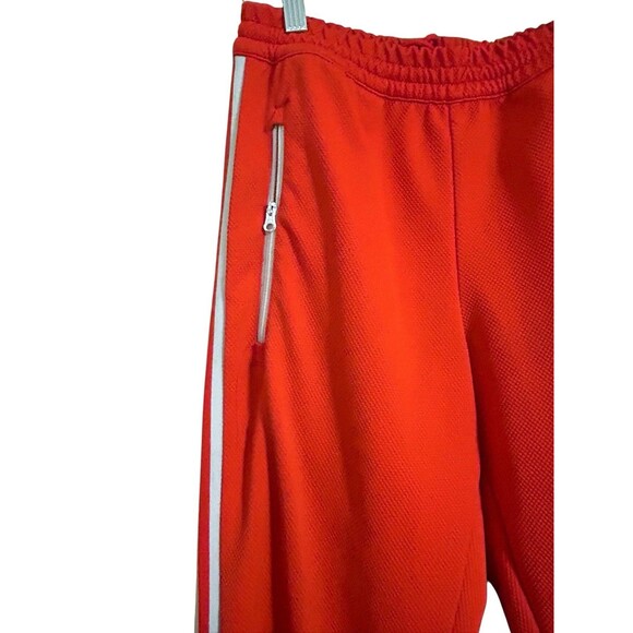 Adidas Orange/wht Side Zip Zip Pockets Track Pants Streetwear Outdoor Y2K Sporty - Picture 5 of 12